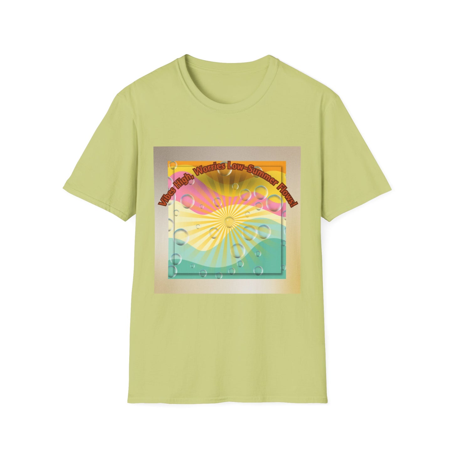 Vibrant Summer Vibes T-Shirt, Unisex Graphic Tee, Festival Wear, Gift for