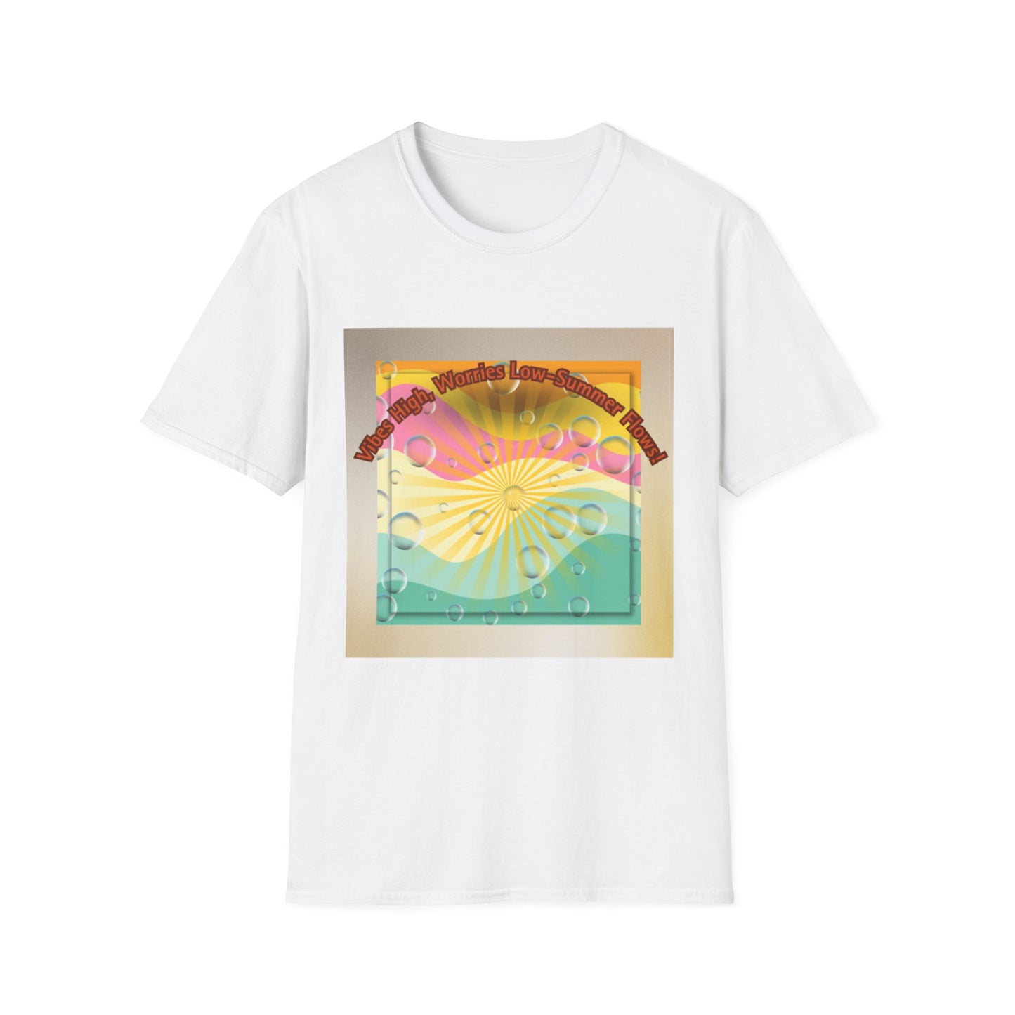 Vibrant Summer Vibes T-Shirt, Unisex Graphic Tee, Festival Wear, Gift for