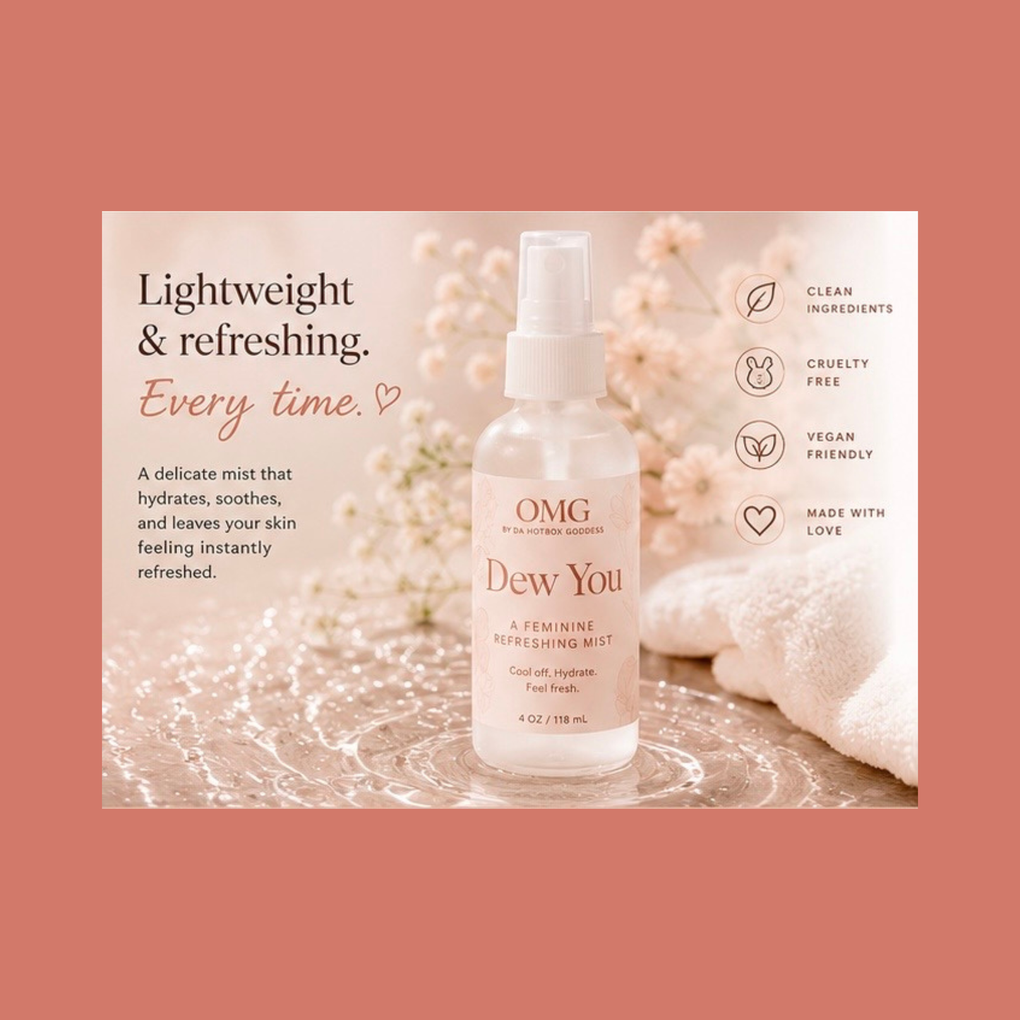 “Dew You” Feminine Refreshing Mist – External Hygiene Spray for Women
