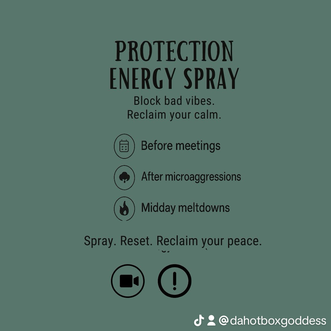 Protection Energy Spray – Aura Cleanser for Burnout, Boundaries & Daily Spiritual Reset | Ritual Mist for Altars & Vibes