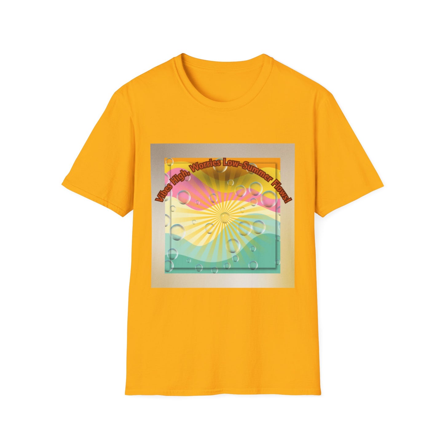 Vibrant Summer Vibes T-Shirt, Unisex Graphic Tee, Festival Wear, Gift for