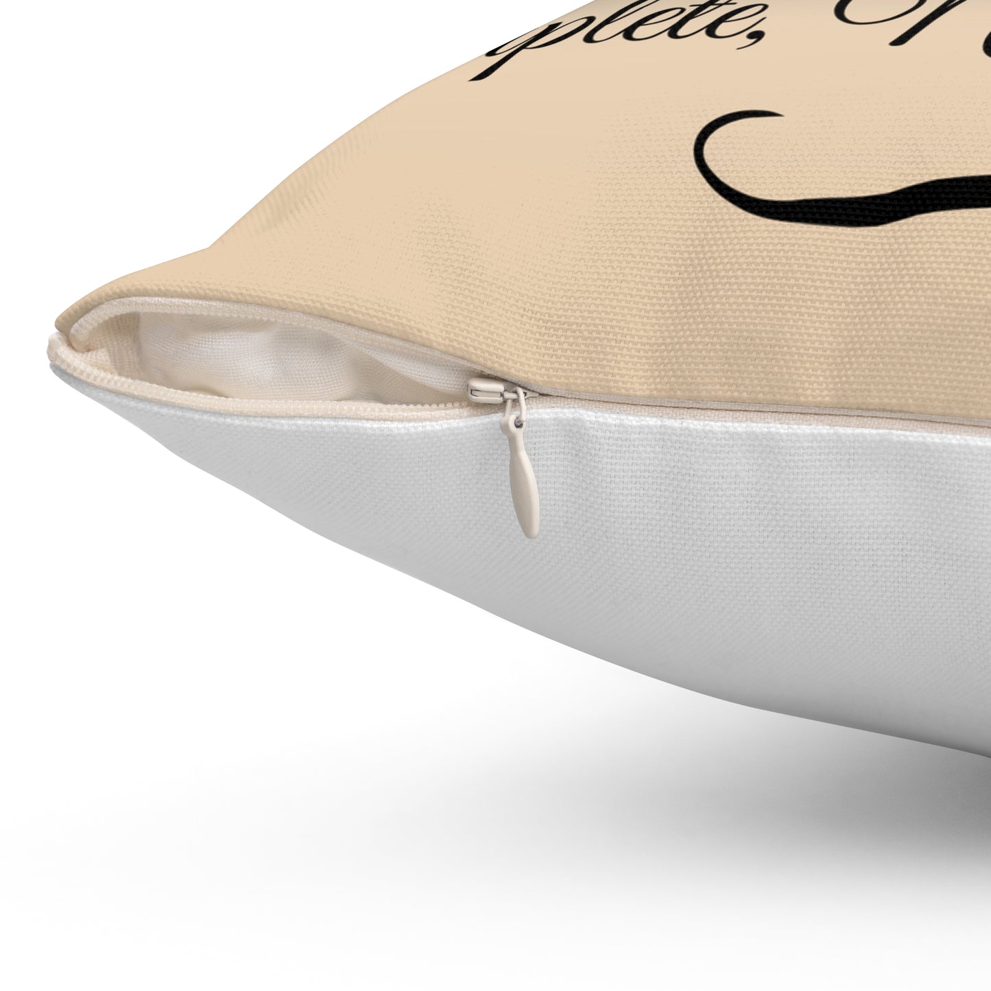 Motivational Square Pillow - "I Don't Chase, I Attract" Decor, Home Cushion for Inspiration, Gift for Friends, Modern Living Room Accent