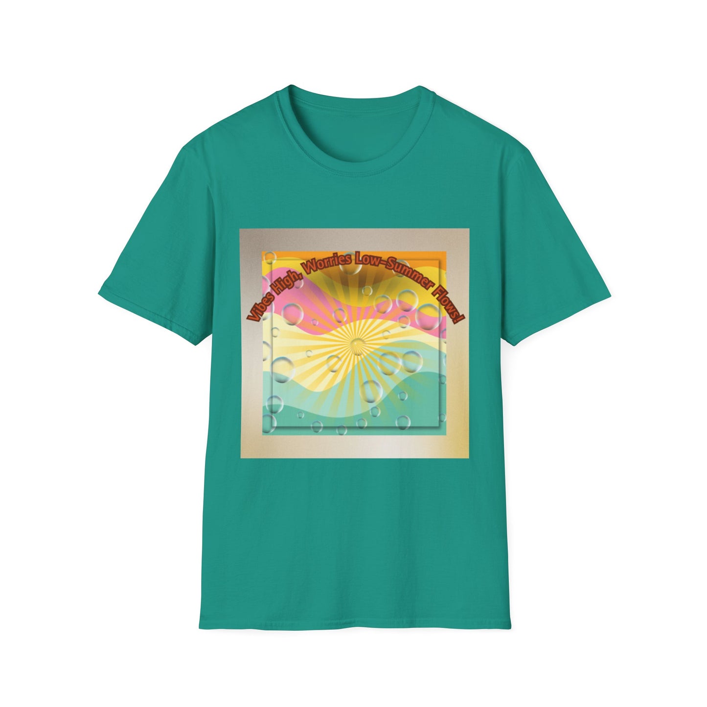 Vibrant Summer Vibes T-Shirt, Unisex Graphic Tee, Festival Wear, Gift for