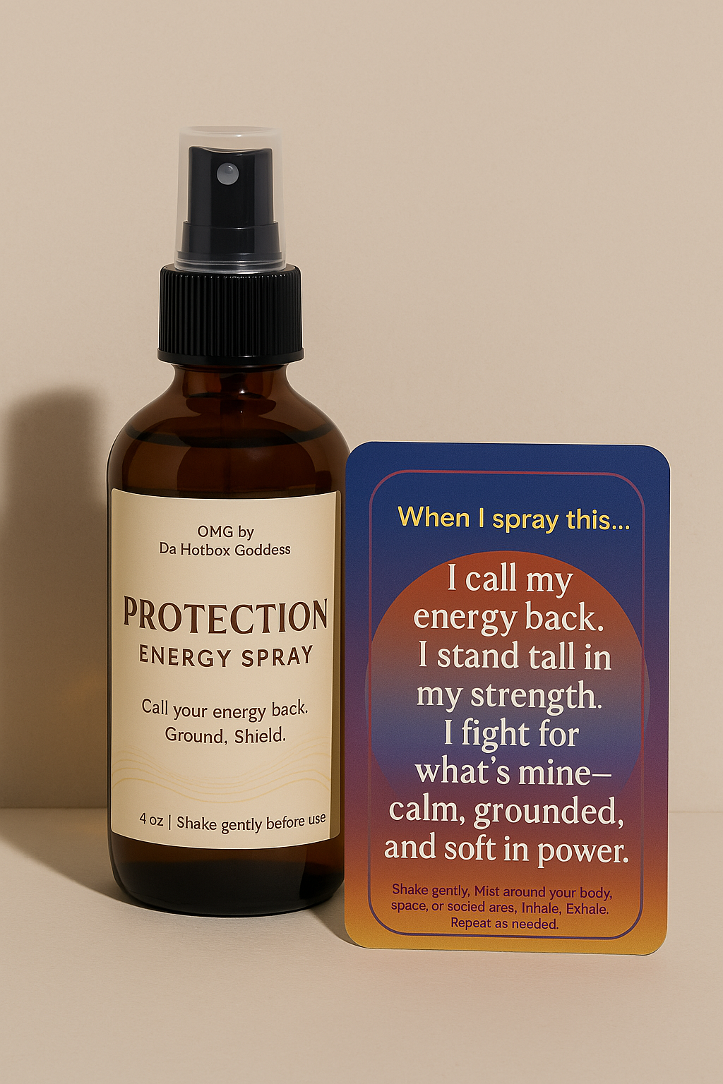 Protection Energy Spray – Aura Cleanser for Burnout, Boundaries & Daily Spiritual Reset | Ritual Mist for Altars & Vibes