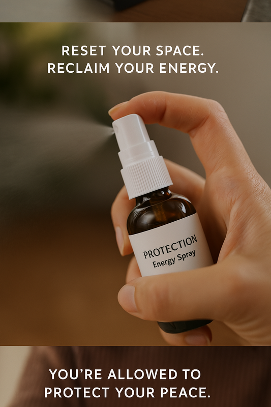 Protection Energy Spray – Aura Cleanser for Burnout, Boundaries & Daily Spiritual Reset | Ritual Mist for Altars & Vibes