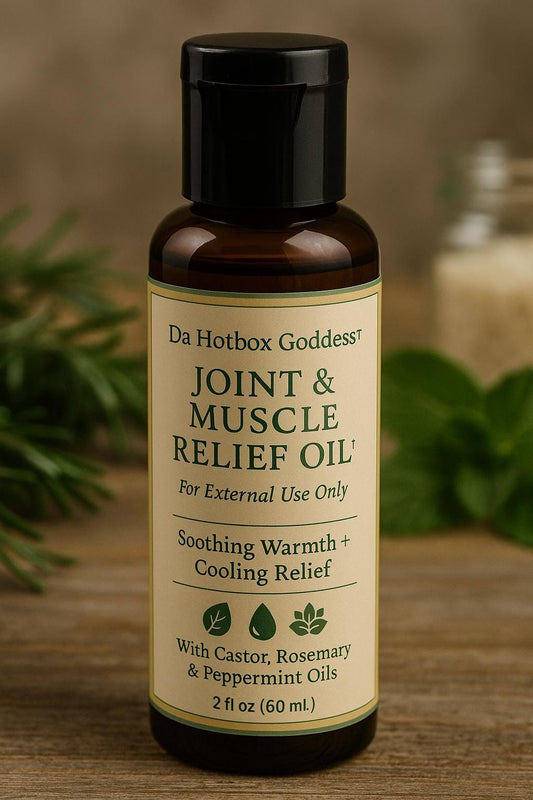 Joint & Muscle Relief Oil: Castor, Rosemary, Peppermint Blend