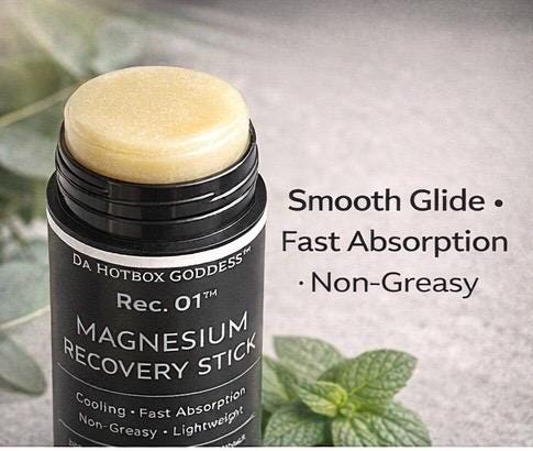 Magnesium Recovery Stick | Cooling Muscle Support Balm, Non-Greasy, Fast Absorption