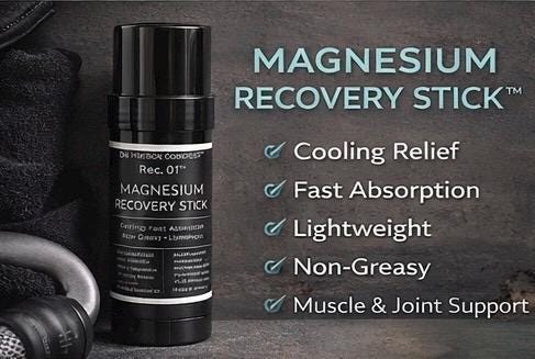 Magnesium Recovery Stick | Cooling Muscle Support Balm, Non-Greasy, Fast Absorption