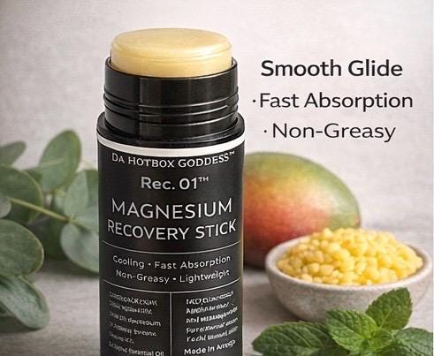 Magnesium Recovery Stick | Cooling Muscle Support Balm, Non-Greasy, Fast Absorption